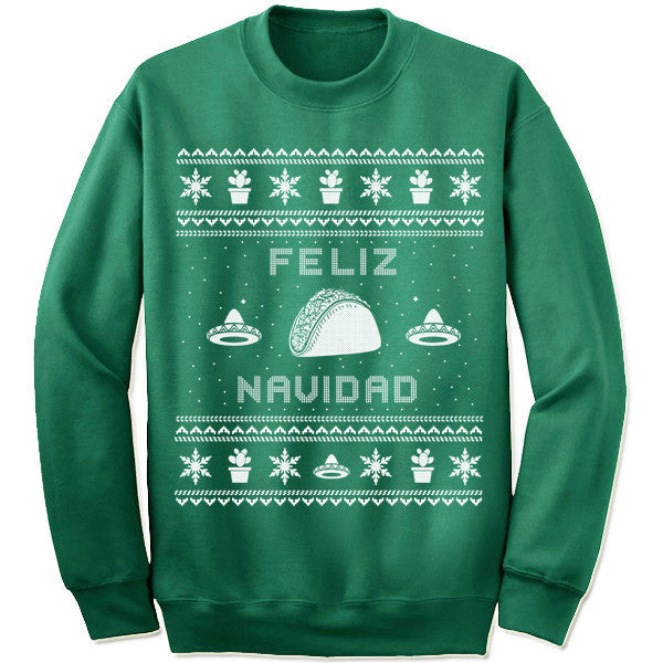 Feliz Navidad Taco Christmas Sweatshirt