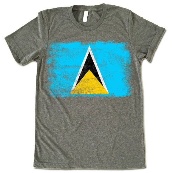 Saint Lucia Flag T-shirt - Gifted Shirts