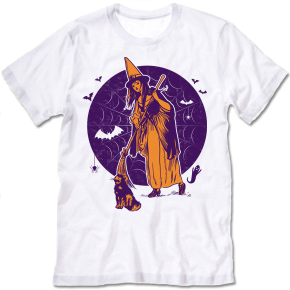 The Witches Broom Halloween T-Shirt