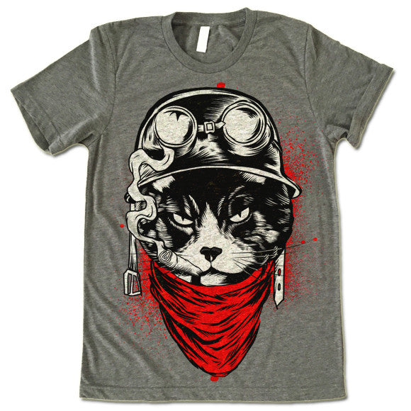 Badass Helmet Cat Warrior