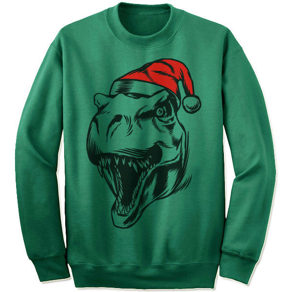 Dinosaur T-rex Christmas Sweatshirt