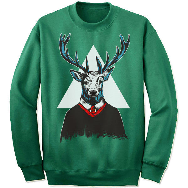 Hipster Deer Christmas Sweatshirt