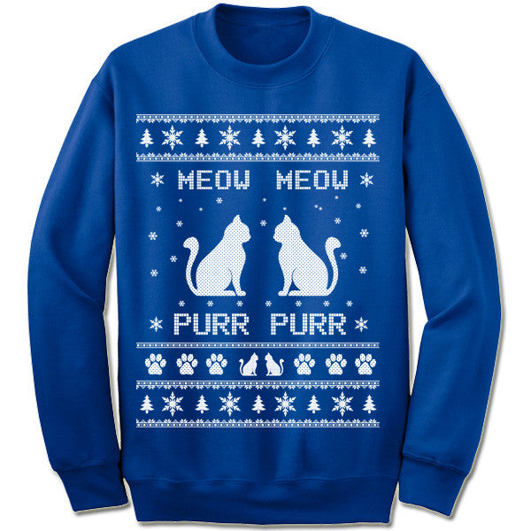 Meow Meow Purr Purr Christmas Sweater