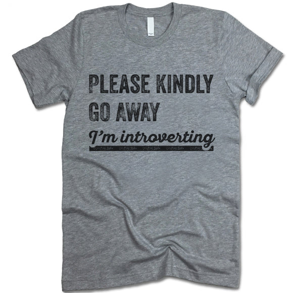 Please Kindly Go Away I'm Introverting T Shirt