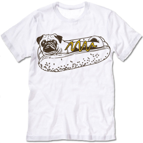 Pug Hot Dog Funny T-Shirt