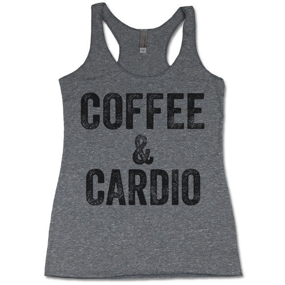 Coffee and Cardio Women's Tri-Blend Racerback Tank Top