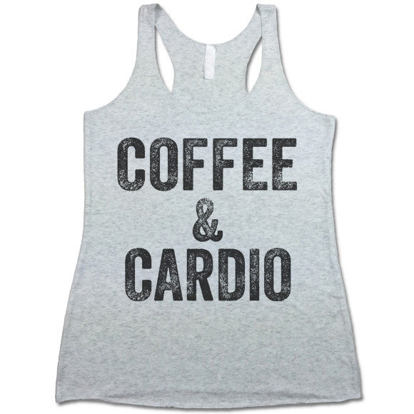 Coffee and Cardio Women's Tri-Blend Racerback Tank Top