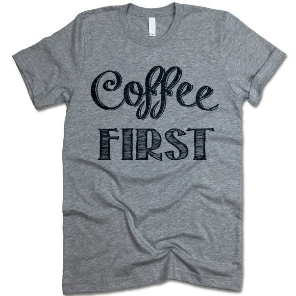 Coffee First Crewneck Tee
