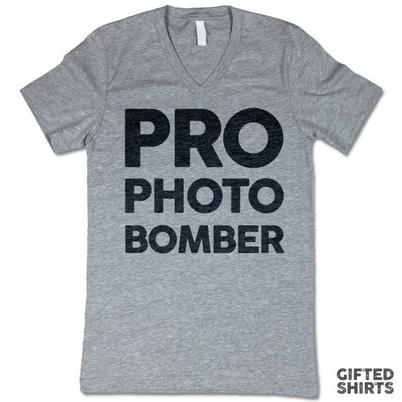 Pro Photo Bomber Unisex V-Neck Shirt