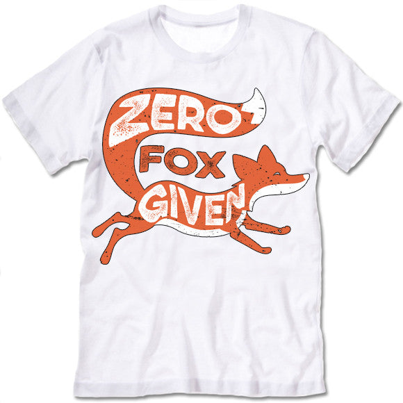 T-shirt Uomo Zero Fox Given Funny Offensive F#cks 100% Cotone - Foto 12