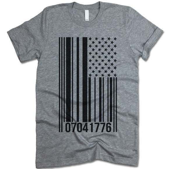 American Flag Barcode Shirt