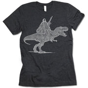 Jesus Riding A Dinosaur Shirt