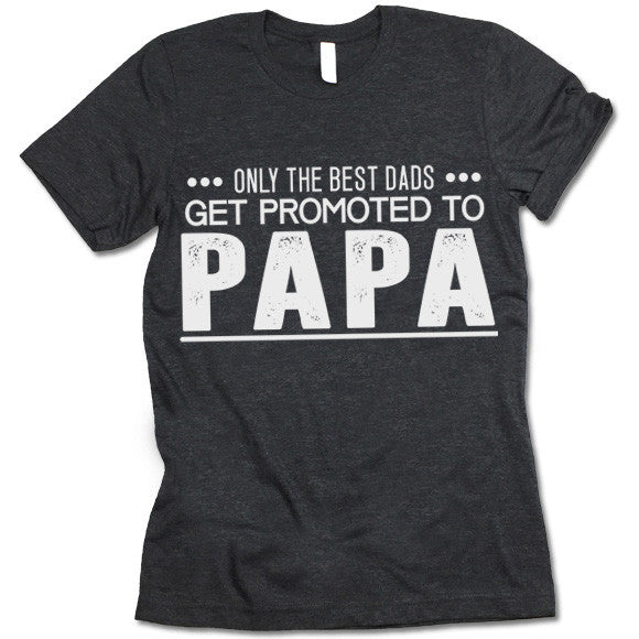 Only The Great Dads Get Promoted To Papa Shirt