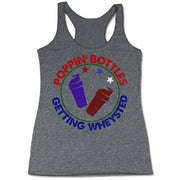 Poppin' Bottles Getting Wheysted Women's Tri-Blend Racerback Tank Top